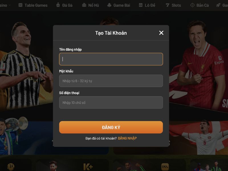 Hướng dẫn đăng ký tạo tài khoản tham gia 12Bet